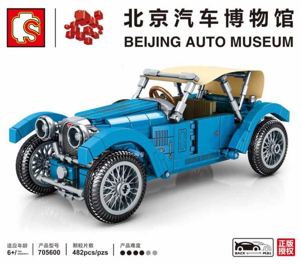 Oldtimer Cabrio blau