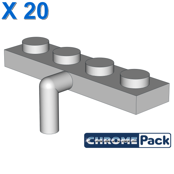 PLATE 1X4 W. REV. HOOK, 20 pcs