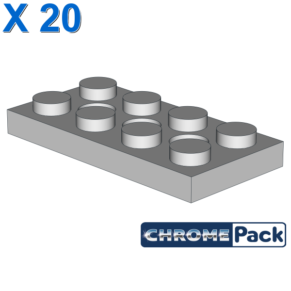 PLATE 2X4, 3XØ4.9, 20 pcs