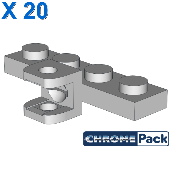 PLATE 1X4 W. BALL SOCKET, 20 pcs