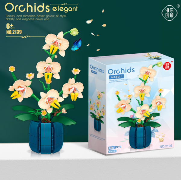 goldene Orchideen