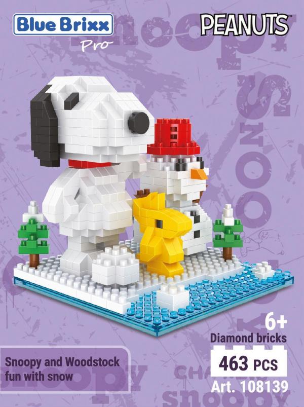 Snoopy und Woodstock Spaß mit Schnee (diamond blocks)