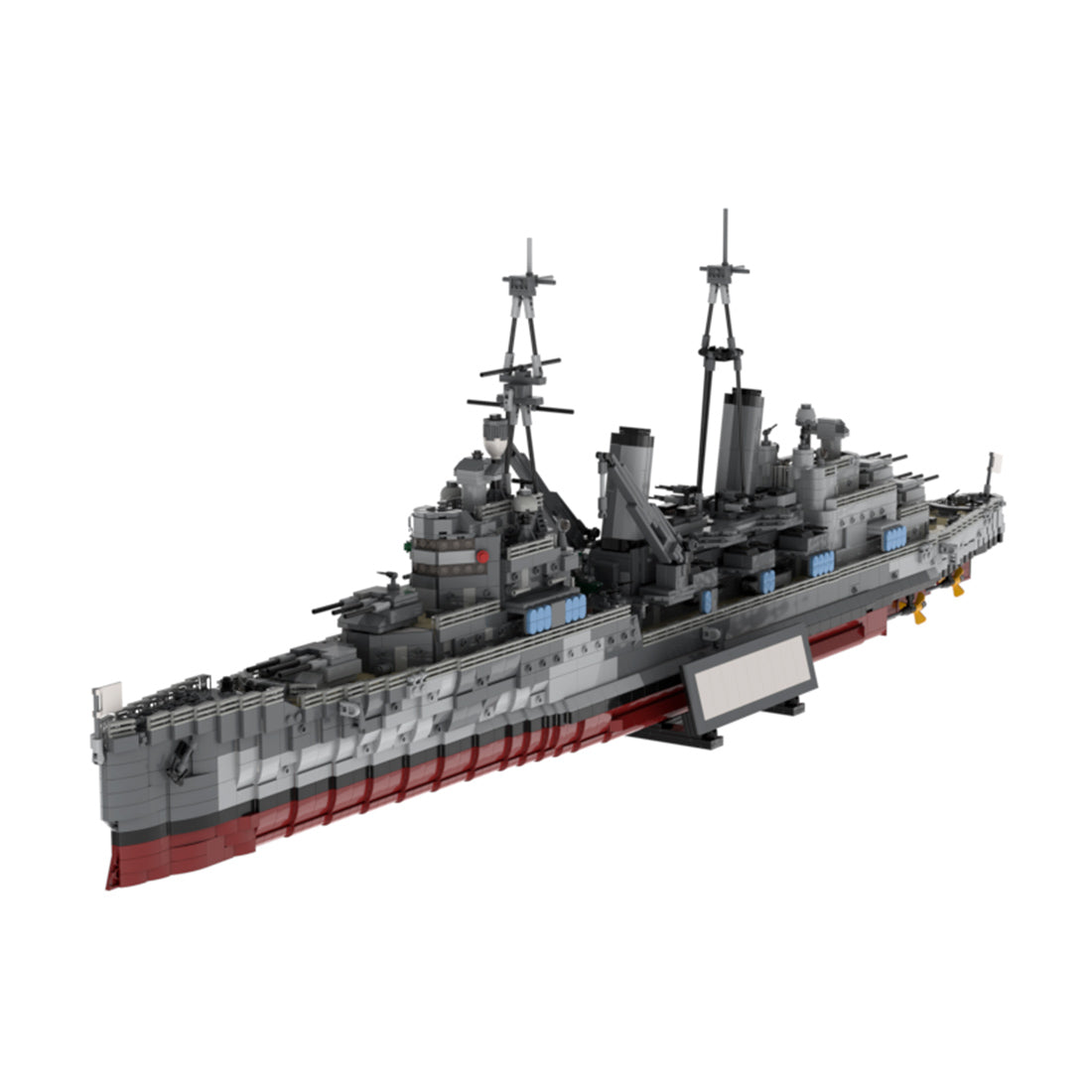 MOC Large British Navy Cruiser HMS Belfast Klemmbausteine