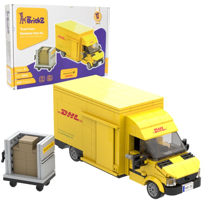 DHL Truck der Deutschen Post mit Rollcontainer