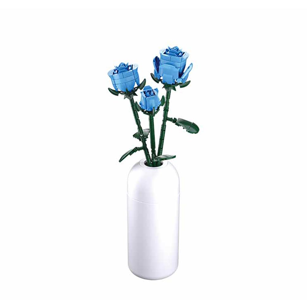 Blaue Rose in Vase ( Teile)