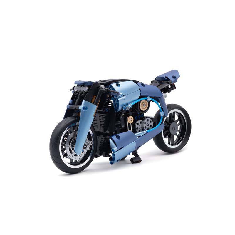 Bricks Motorrad blau