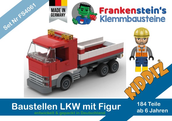 Frankensteins LKW Kipplaster Baustelle mit Kiddiz Figur