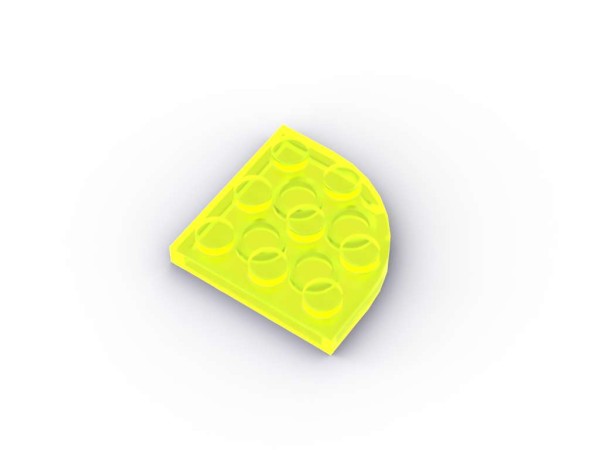 Plate round 3x3 - 50 Stk BrickBag - trans neon green