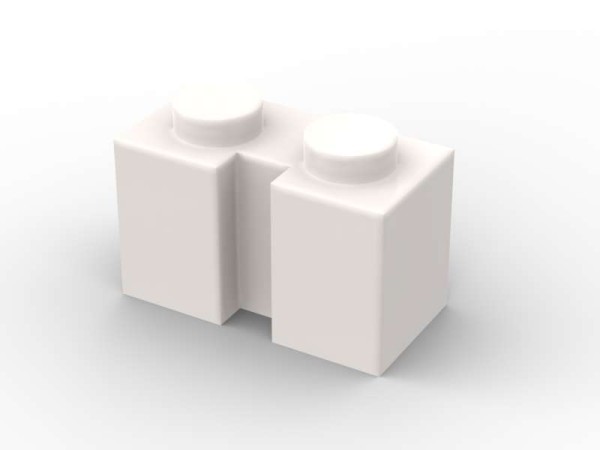 Brick 1X2 with Groove - 50 Stk BrickBag- white