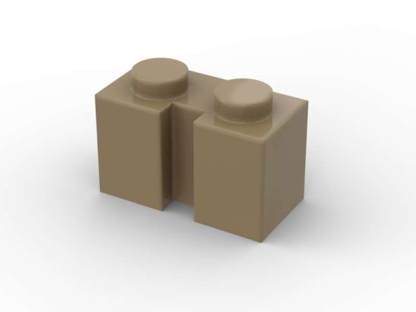 Brick 1X2 with Groove - 50 Stk BrickBag - dark tan