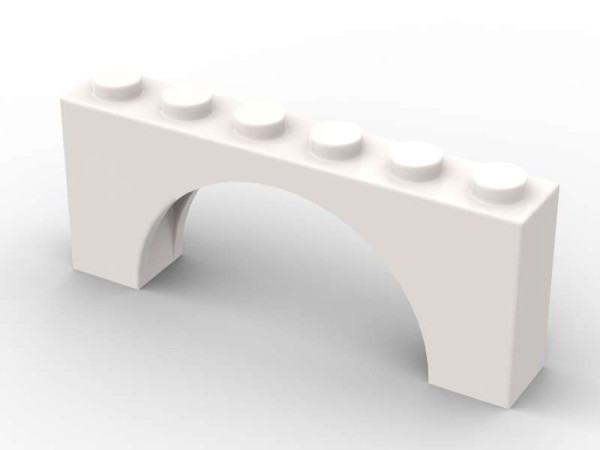 Brick Arch 1 x 6 x 2 - white - Teilenummer