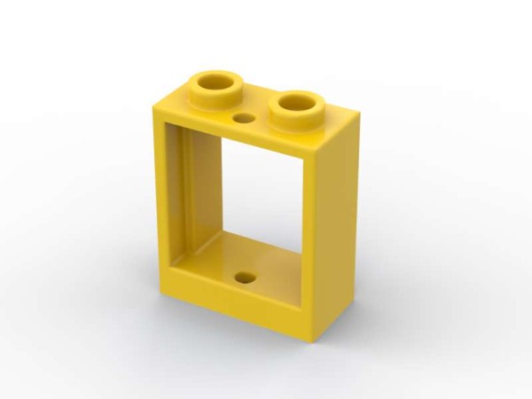 Window 1 x 2 x 2 Flat Front - BrickBag 50 Stk - yellow