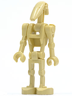 Minifigur Battle Droid - Tan, Straight Arms