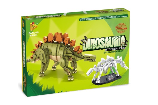 Dinosaurier Set Stegosaurus inkl. Skelett auf Ständer