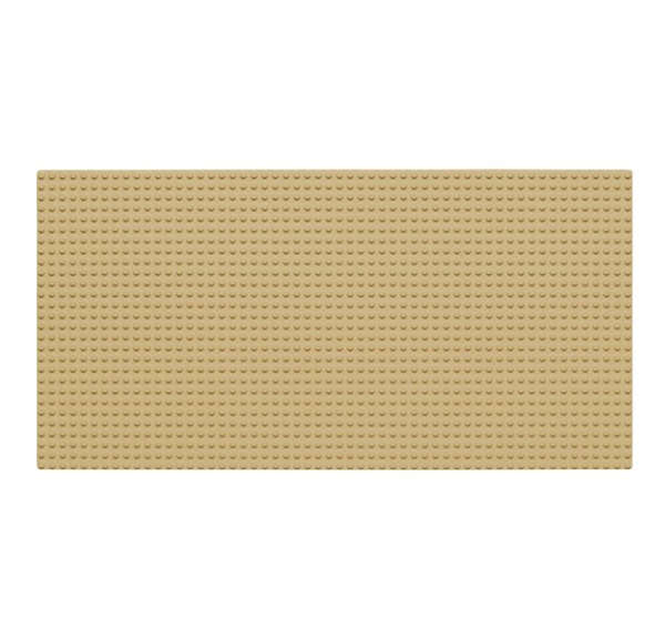 Baseplate 28 x 56 Noppen ca. 22,4 cm x 44,8 cm tan