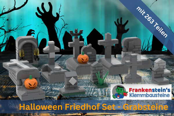 Frankensteins Halloween Friedhof Set Grabsteine