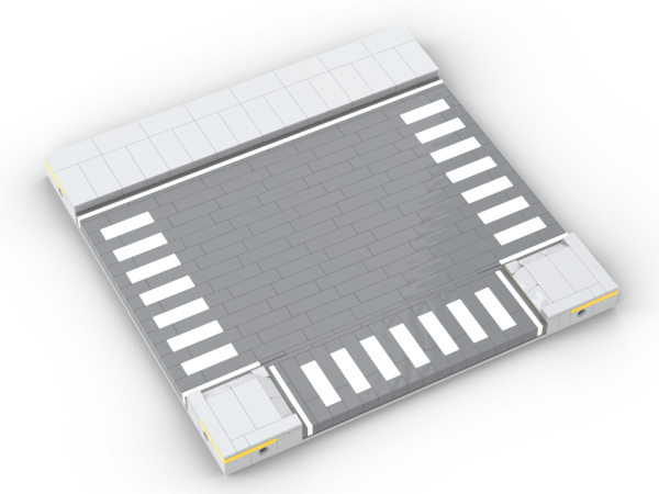 MILS Plate ROAD MODUL - Road Brickbuild - T-Kreuzung