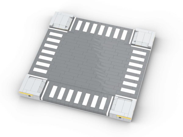 MILS Plate ROAD MODUL - Road Brickbuild - Kreuzung