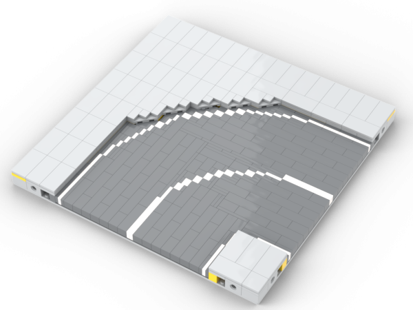 MILS Plate ROAD MODUL - Road Brickbuild - Kurve