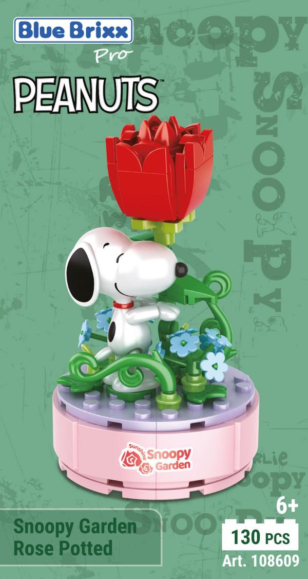 Snoopy Garten „Rose im Topf“