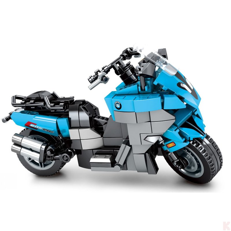 Technique Blauer Motorroller mit Ständer