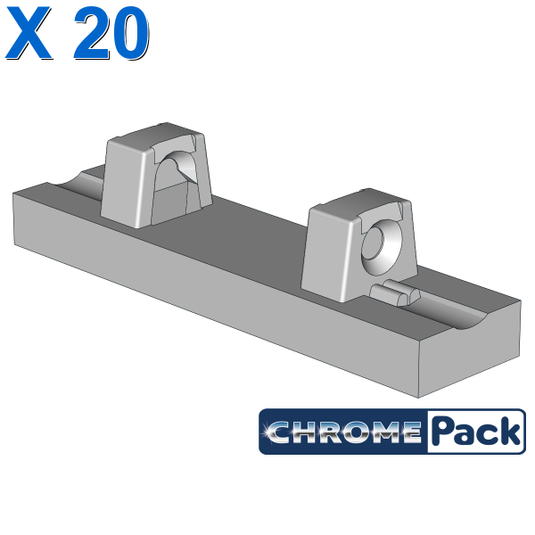 FLAT TILE 1X4 W/STUBS VERTICAL, 20 pcs