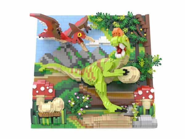 Dinosaurier Bild (diamond blocks)