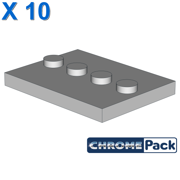 PLATE 3X4 WITH 4 KNOBS, 10 pcs