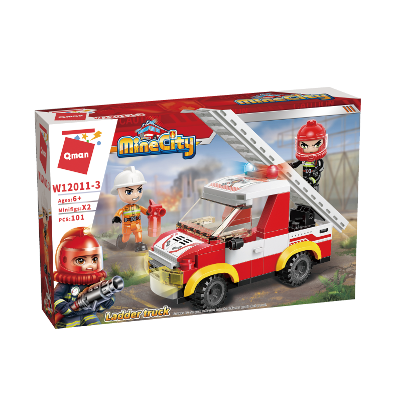 4 Mini Feuerwehr-Fahrzeuge