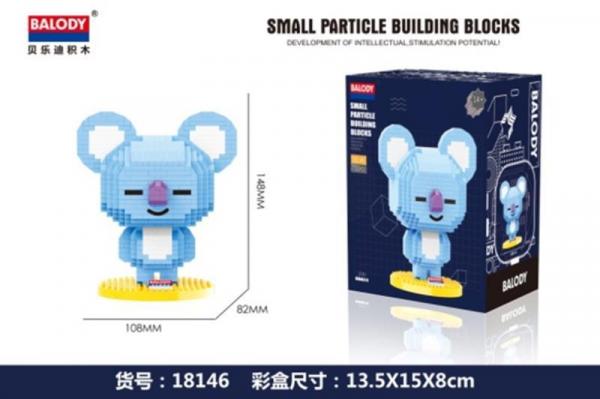 Koala in blau (diamond blocks)