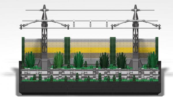 Eisenbahndisplay in 3 Segmenten