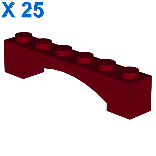 BRICK 1X6 W/INSIDE BOW X 25