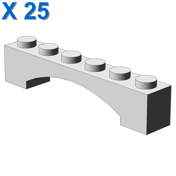 BRICK 1X6 W/INSIDE BOW X 25