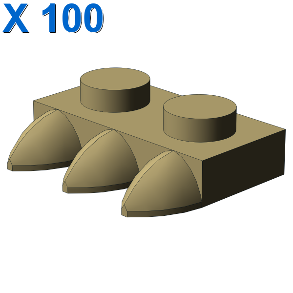 1X2 PLATE WITH 3 TEETH X 100