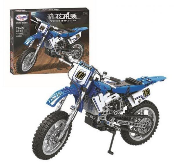 Motocross Motorrad in blau