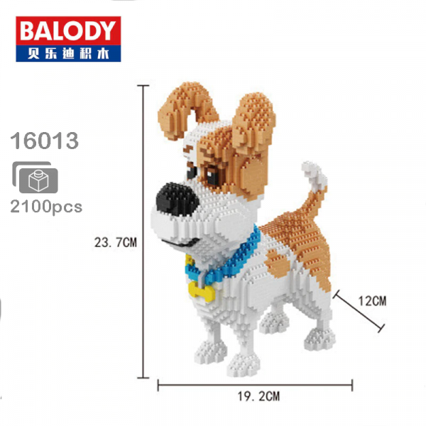 Jack Russel Terrier (diamond blocks)