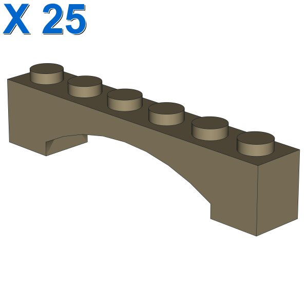 BRICK 1X6 W/INSIDE BOW X 25