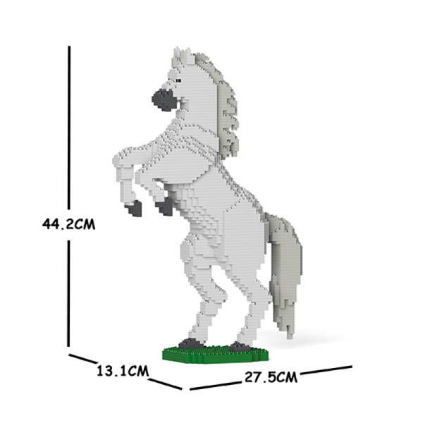 Pferd weiß + steigend