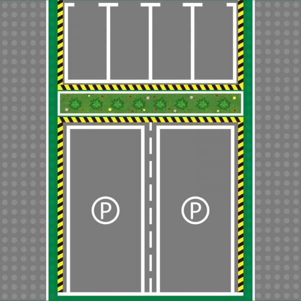 Grundplatte Straße 32x32, Parkplatz