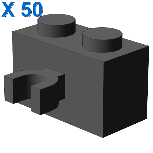 BRICK 1X2 W. HORIZONTAL HOLDER X 50