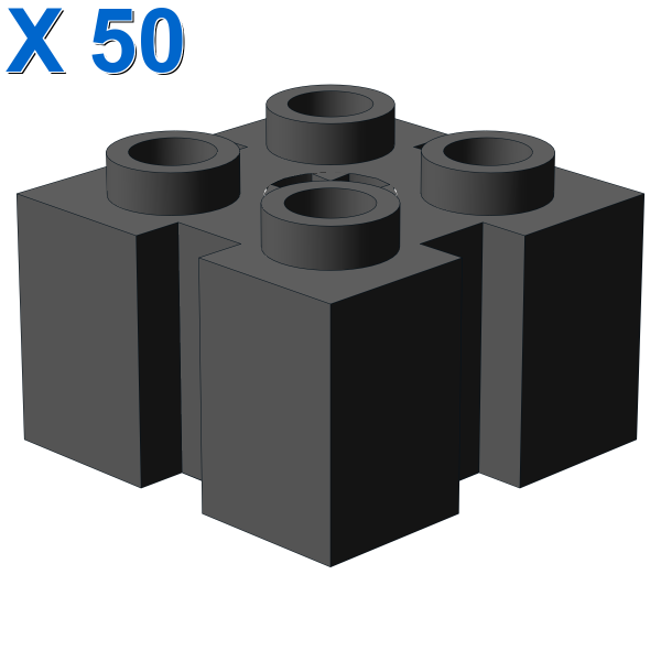 BRICK 2X2 W/GROOVE A.CR.HOLE X 50