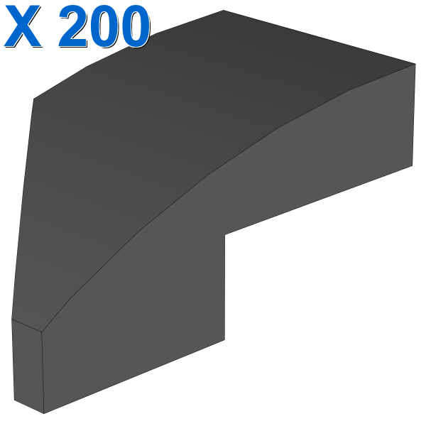 Wedge 2 x 1 with Stud Notch Right X 200