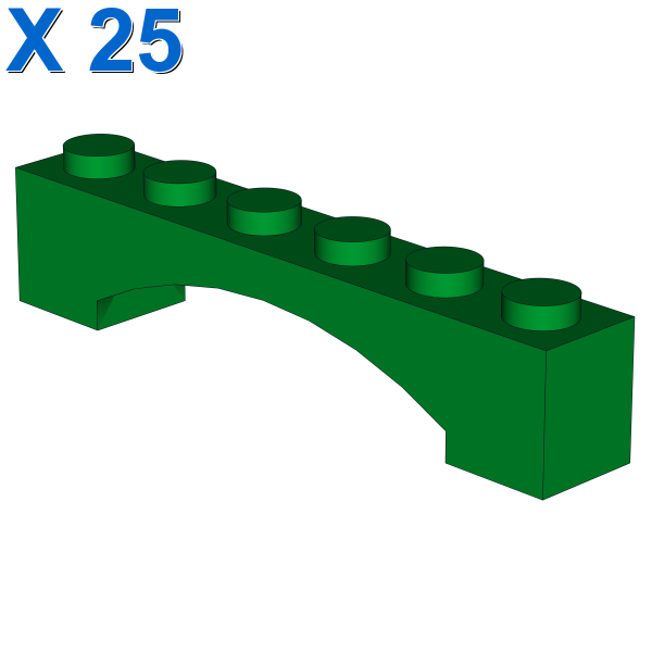 BRICK 1X6 W/INSIDE BOW X 25