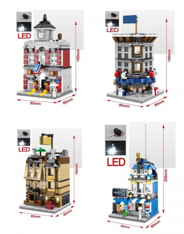 Mini Street Shops mit LED Licht