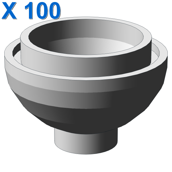 DOME 2X2, INVERTED W. ONE STUD X 100