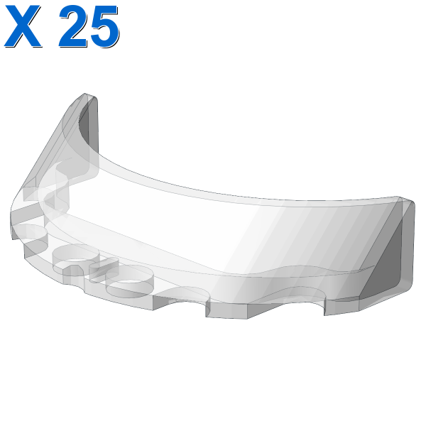 Windscreen 3 x 6 x 1 Curved X 25