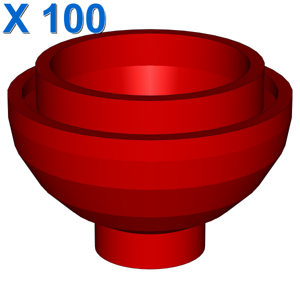 DOME 2X2, INVERTED W. ONE STUD X 100