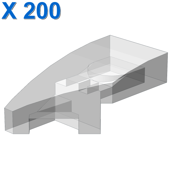 Wedge 2 x 1 with Stud Notch Left X 200