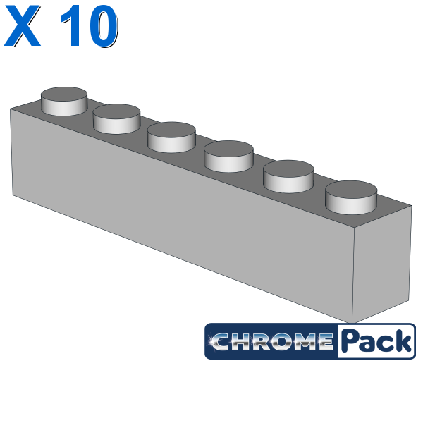 BRICK 1X6, 10 pcs