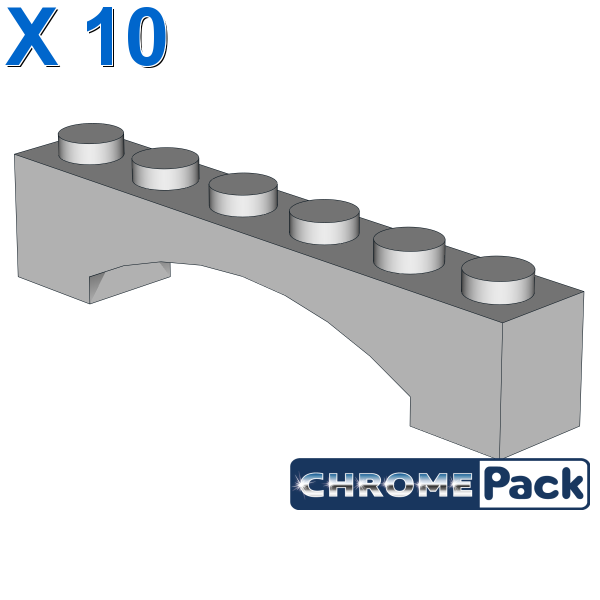 BRICK 1X6 W/INSIDE BOW, 10 pcs